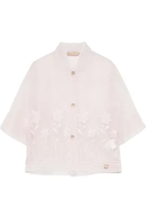 Elie saab Bestickte Organza-Jacke