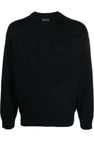 Emporio Armani Pullover mit geflochtenem Logo