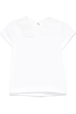 Le Bebé Enfant T-Shirt mit Organza-Kragen