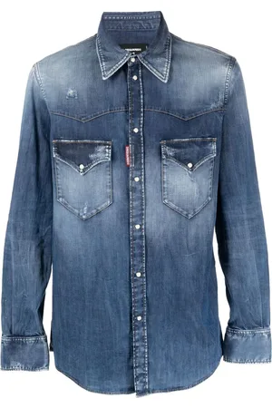 Dsquared2 Jeanshemd im Distressed-Look