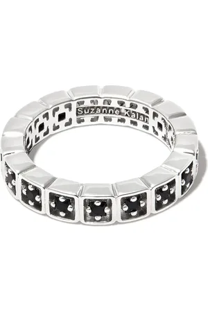 Suzanne Kalan Mini 18kt Weißgoldring mit Saphiren