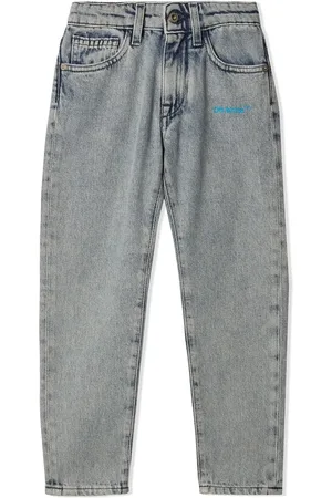 OFF-WHITE Helvetica Straight-Leg-Jeans