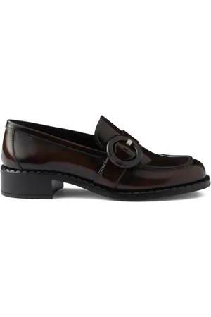 Prada Loafer aus gebürstetem Leder