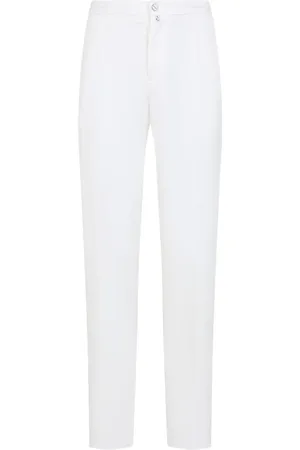 Kiton Gerade Hose mit Logo-Patch