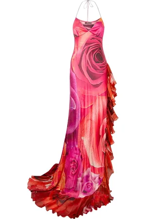 Roberto Cavalli Maxikleid mit Blumen-Print