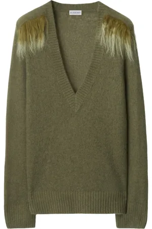Burberry Pullover mit Shearling-Besatz