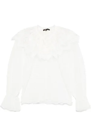 Maje Bluse mit Blumenspitze