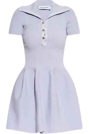 Self-Portrait Kleid mit kurzen Ärmeln