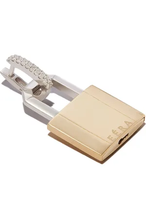 Eera 18kt Lock Gelb- und Weißgoldohrring mit Diamanten