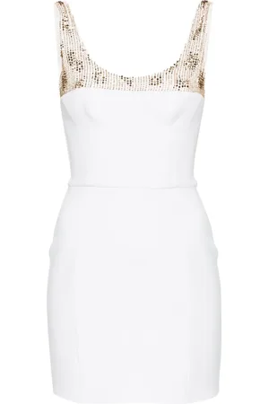 Elisabetta Franchi Krepp-Minikleid mit Perlen