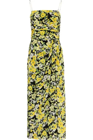 ADAM LIPPES Midikleid mit Blumen-Print