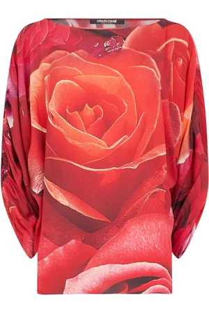 Roberto Cavalli Bluse mit Rosen-Print