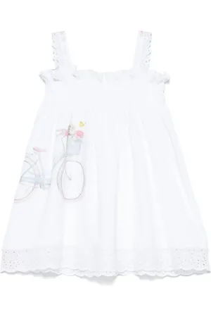 Lapin House Kleid mit Fahrrad-Print