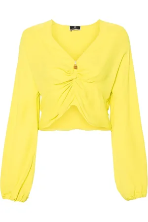 Elisabetta Franchi Kreppbluse mit Knoten