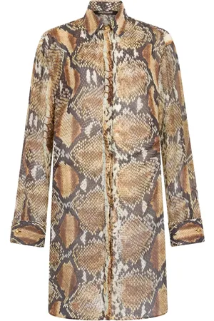 Roberto Cavalli Kleid mit Schlangenleder-Print