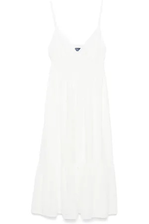 Ralph Lauren Midikleid mit Lochstickerei