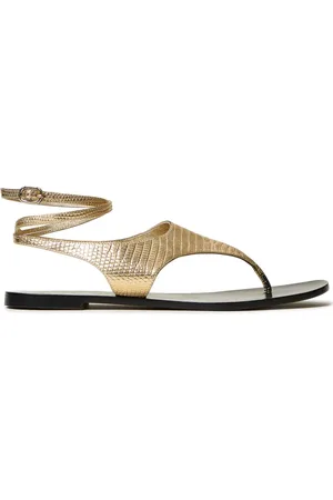 Twin-Set Sandalen im Metallic-Look