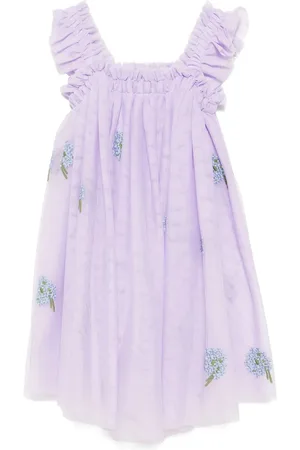 Stella McCartney Ärmelloses Kleid mit Blumenstickerei