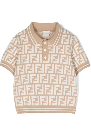 Fendi Poloshirt mit Intarsien-Logo