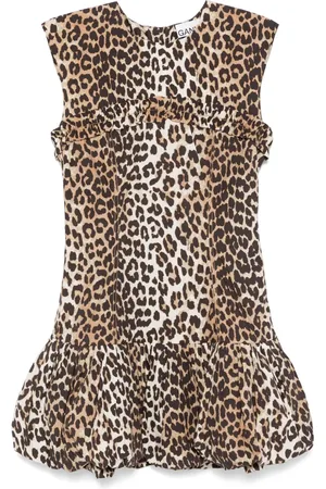 Ganni Minikleid mit Leoparden-Print