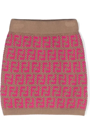 Fendi Gestrickter Rock mit FF-Motiv