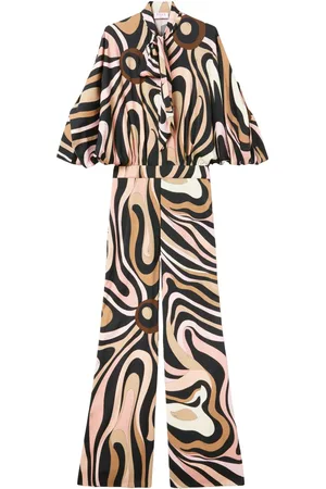 Puccini Jumpsuit mit Marmo-Print