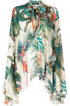 Roberto Cavalli Bluse mit Dschungel-Print
