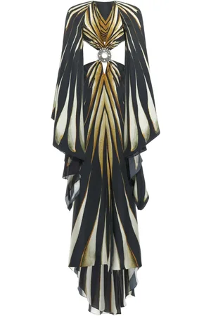 Roberto Cavalli Gestreiftes Maxikleid
