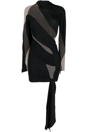 MUGLER Minikleid mit semi-transparentem Einsatz