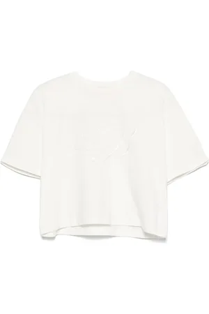MISS BLUMARINE T-Shirt mit Logo-Stickerei