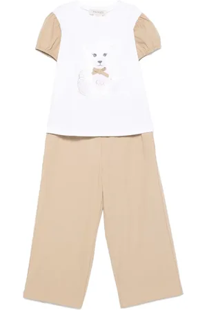 Twin-Set Hosen-Set mit Teddy-Print
