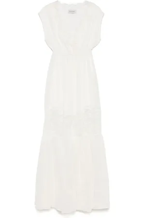 Ermanno Firenze Maxikleid mit Nadelstreifen
