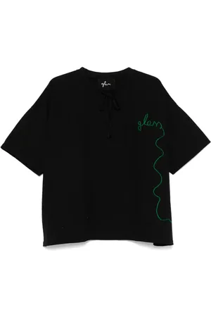 Glass Cypress T-Shirt mit Logo-Stickerei