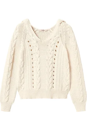 Twin-Set Hoodie mit Zopfmuster