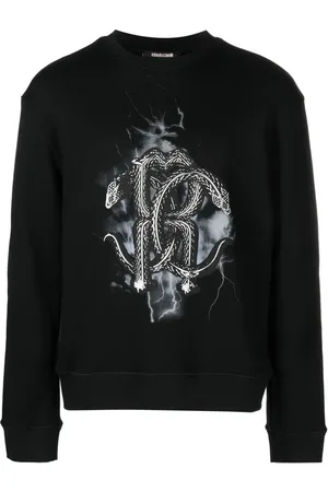 Roberto Cavalli Sweatshirt mit Mirror Snake-Print