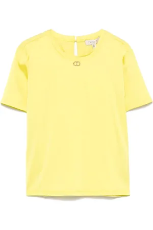 Twin-Set T-Shirt mit Kontrasteinsätzen