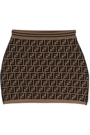 Fendi Gestrickter Minirock mit FF