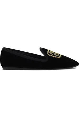 Miu Miu Slipper mit Logo-Stickerei