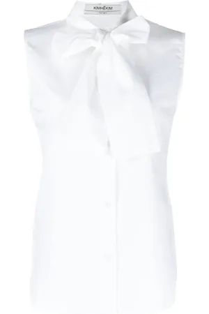 KIMHEKIM Bluse mit Schleifenkragen
