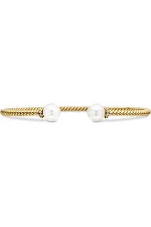 David Yurman 18kt Solari Cablespira Gelbgoldarmband mit Diamanten (2,3mm)