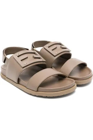 Fendi Sandalen mit Logo-Patch