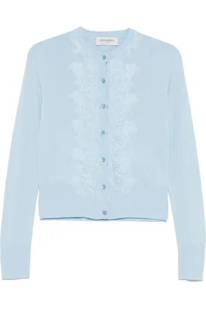 Ermanno Firenze Cardigan mit Spitzendetail