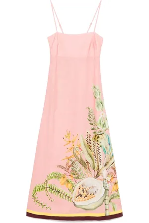 ALÉMAIS Papaya Midikleid