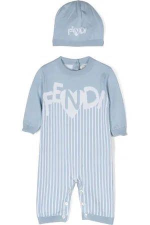 Fendi Strampler-Set mit Logo-Print