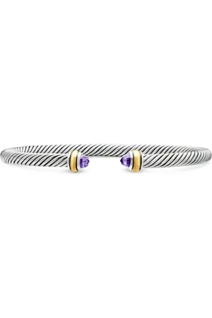 David Yurman 14kt Classic Cable Gelbgold- und Sterlingsilberarmband 4mm