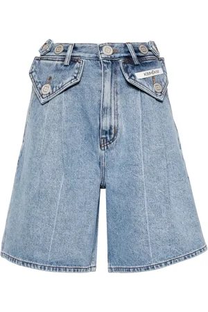 KIMHEKIM Jeansshorts mit Zierknöpfen