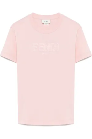 Fendi T-Shirt mit Logo-Stickerei