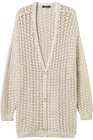 Twin-Set Langer Cardigan mit Lochstrickmuster