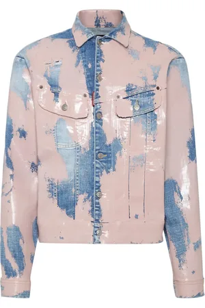 Dsquared2 Zweifarbige Distressed-Jeansjacke