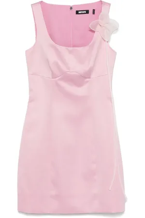ROTATE Minikleid aus Satin mit Blume